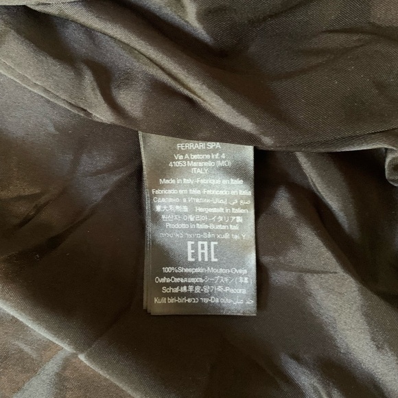 Women Shoulderfit leather perforated driver bomber Scuderia Ferrari jacket - Picture 7 of 16